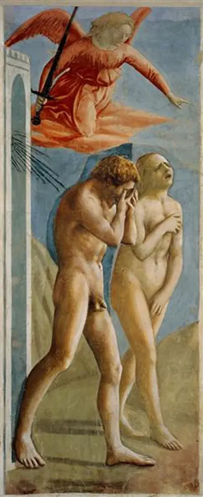 Adam and Eve - Expulsion from the Garden of Eden Masaccio